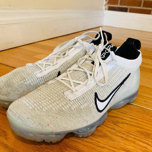 Nike Air Vapormax FK 2021 White and Black DH4084-100 Size 10.5 - Picture 10 of 15
